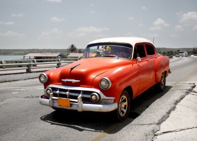 Fototapete Altes Auto auf Kuba