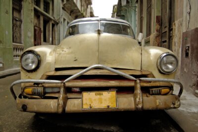 Fototapete Altes Auto in Havanna
