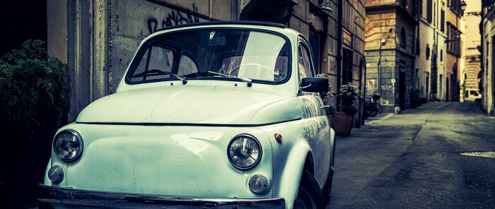 Fototapete Altes Auto in Rom