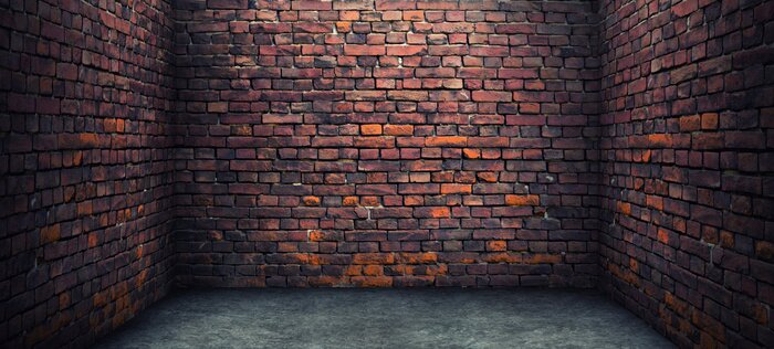 Fototapete Altes Backsteinzimmer