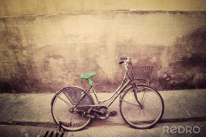 Fototapete Altes Fahrrad in Florenz