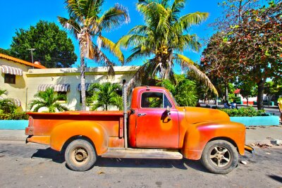 Fototapete Altes kubanisches Auto
