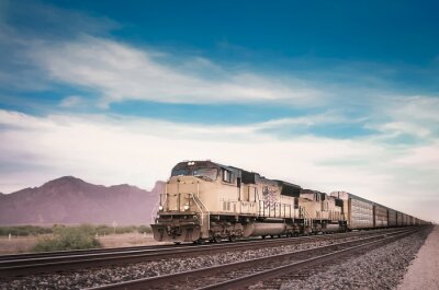 Fototapete Altes Schienenfahrzeug in Arizona