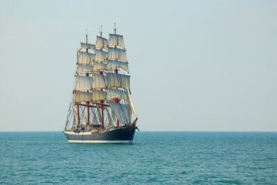 Fototapete Altes Segelschiff auf See