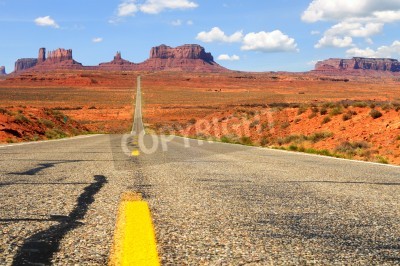 Fototapete Amerikanischer Weg in der Wüste