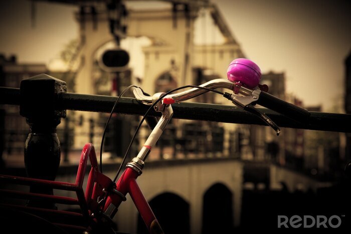 Fototapete Amsterdam Fahrrad-Ansicht