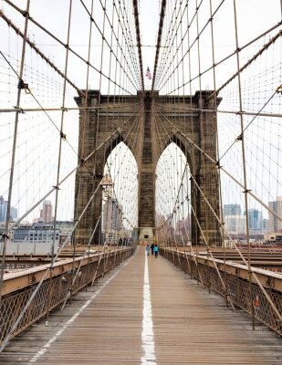 Fototapete Ansicht der Brooklyn Bridge
