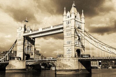 Ansicht der Londoner Architektur in Sepia