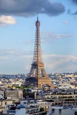 Fototapete Ansicht des Eiffelturms 3D