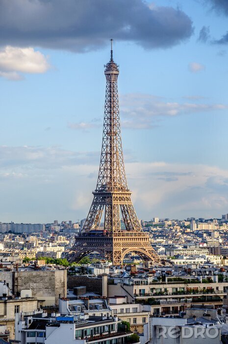 Fototapete Ansicht des Eiffelturms 3D