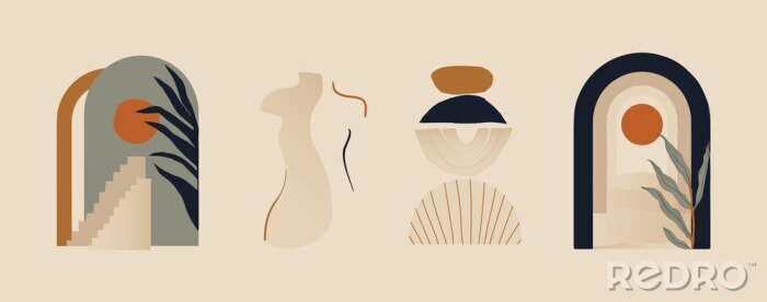 Fototapete Antike Kompositionen im Boho-Stil