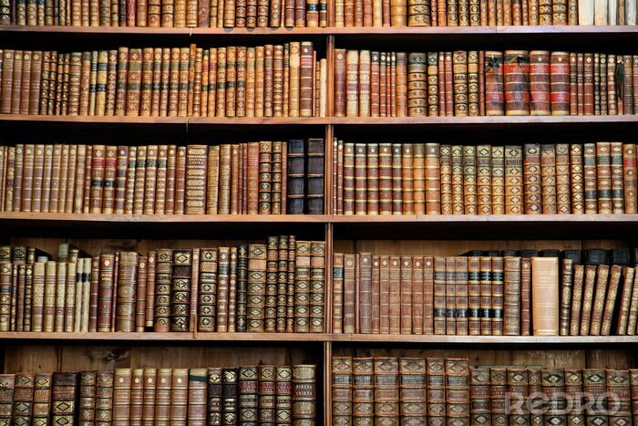 Fototapete Antikes Buch Racks in einer alten Bibliothek in Wien