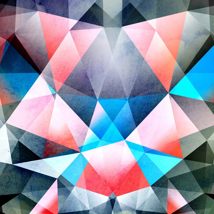 Fototapete Aquarell Polygone