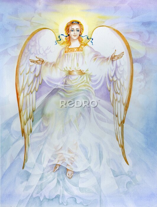Fototapete Aquarell-Schutzengel