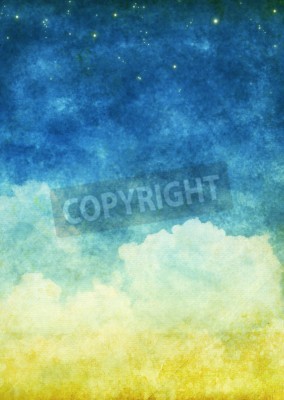 Fototapete Aquarellhimmel mit Sternen