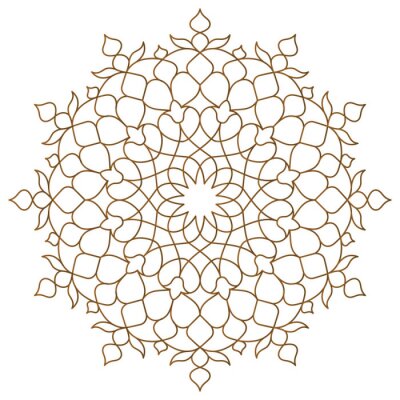 Arabischer Kreis Muster Monoline Ornament