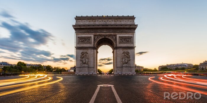 Fototapete Arc de Triomphe bei Sonnenuntergang