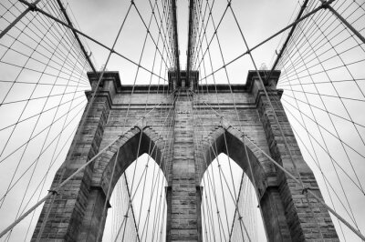 Architektonische Details der Brücke in New York City