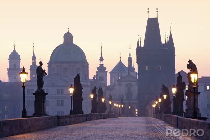 Fototapete Architektur der Brücke in Prag
