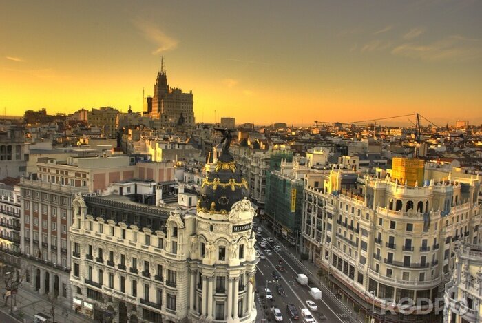 Fototapete Architektur in Madrid aus Vogelperspektive