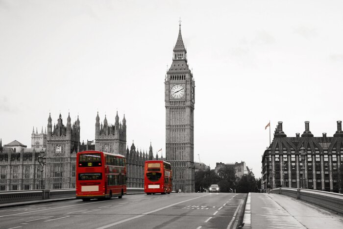 Fototapete Architektur Londons Palace of Westminster und Big Ben