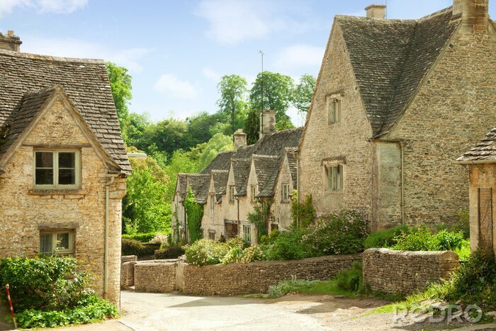 Fototapete Architektur traditioneller Häuser in England