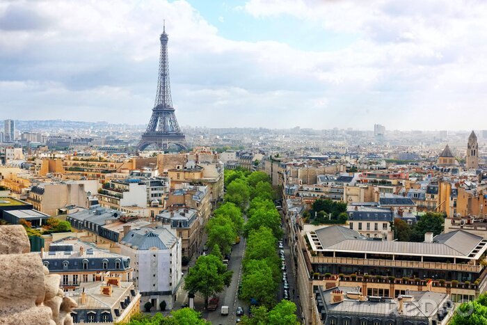 Fototapete Architektur von Paris mit Eiffelturm
