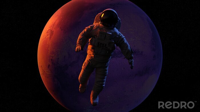 Fototapete Astronaut am Mars