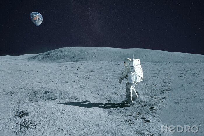 Fototapete Astronaut auf dem Mond