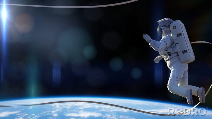 Fototapete Astronaut auf dem Raumspaziergang