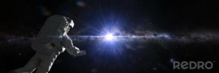 Fototapete Astronaut der Milchstraße gegenüber