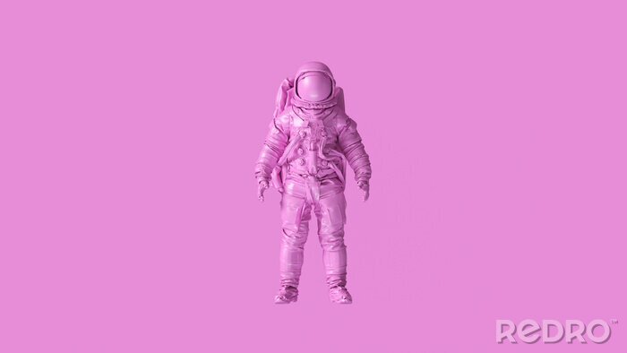 Fototapete Astronaut in rosa
