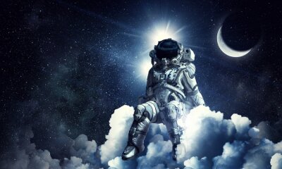 Fototapete Astronaut in Wolken