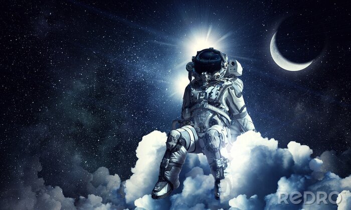Fototapete Astronaut in Wolken