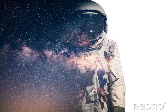 Fototapete Astronaut mit der Milchstraße