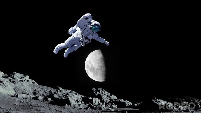 Fototapete Astronaut mit Mond
