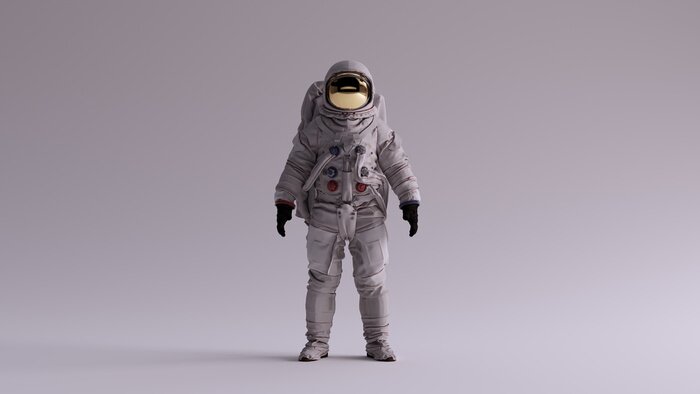 Fototapete Astronaut vor grauem Hintergrund