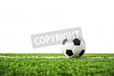 Fototapete Auf dem grünen Rasen liegender Ball