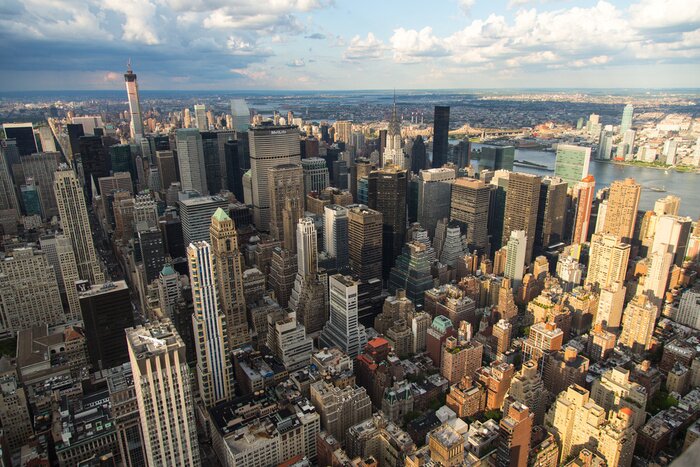 Fototapete Aufgehende Sonne in New York City