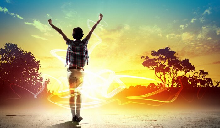 Fototapete Aufwärmen im exotischen Klima