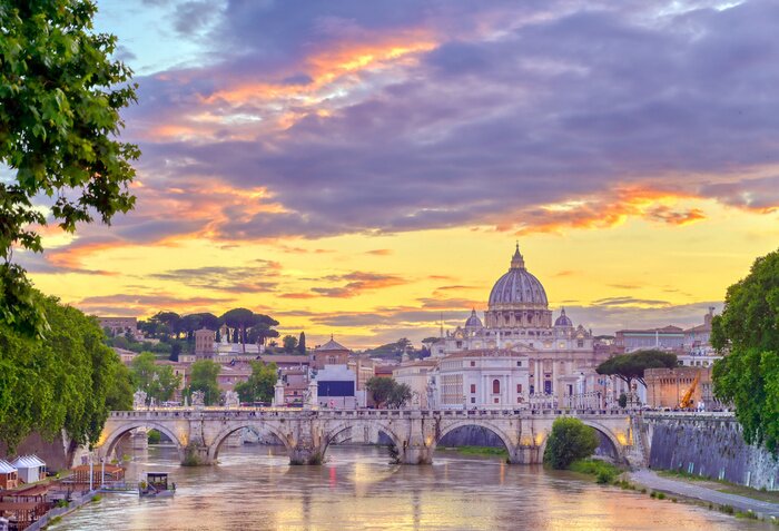 Fototapete Ausblick auf Basilika im Vatikan