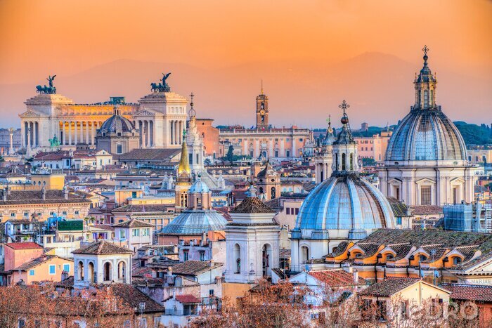 Fototapete Ausblick auf die Stadt Rom