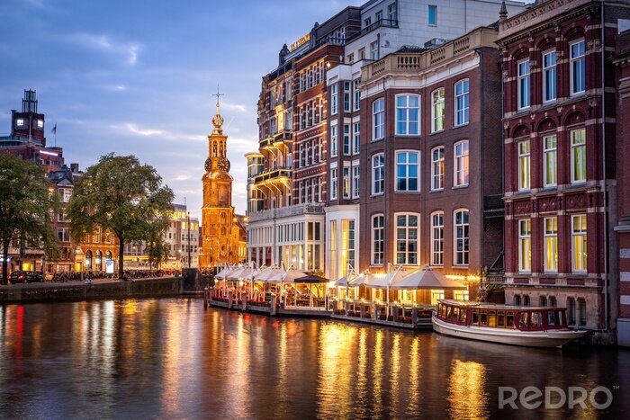 Fototapete Ausblick auf Gebäude in Amsterdam