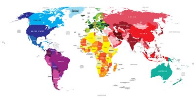 Fototapete Ausdrucksvolle Weltkarte