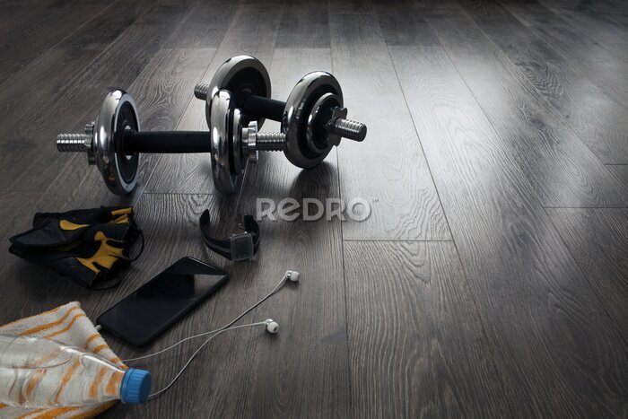 Fototapete Ausrüstung für Fitness