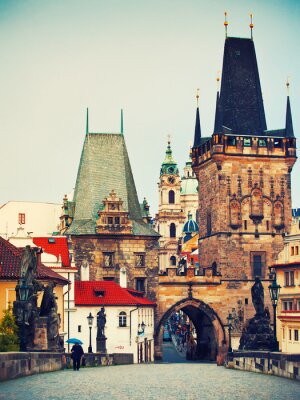 Fototapete Aussicht auf Architektur von Prag