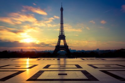 Fototapete Aussichtsterrasse auf Eiffelturm