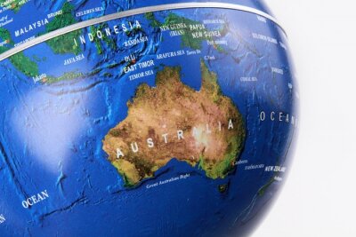 Fototapete Australien auf dem Globus