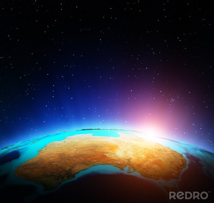 Fototapete Australien vom Weltraum aus