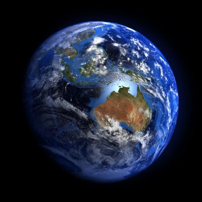 Fototapete Australien vom Weltraum aus gesehen